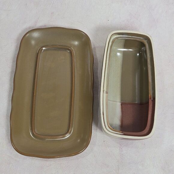Sango GOLD DUST SIENNA Covered Butter Dish In Brown, Tan, Beige 1/4 Lb - Picture 8 of 8